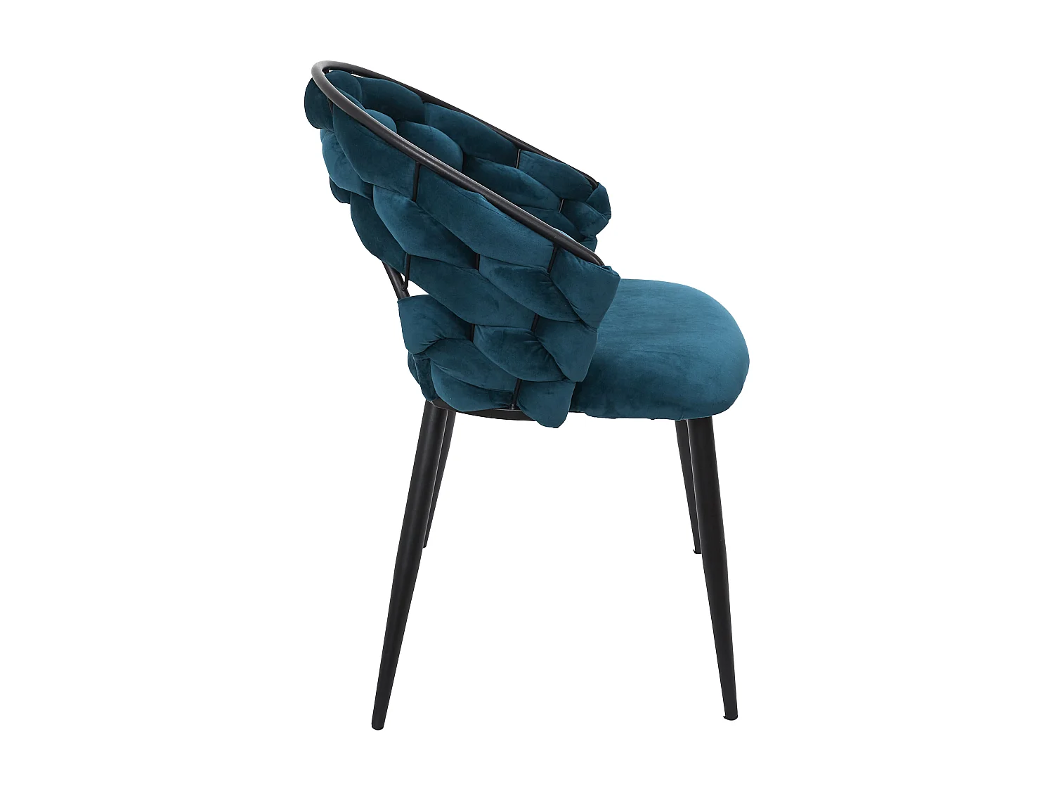 Chaise Sawyer Bleu Canard - Lot De 2 Bleu, Noir