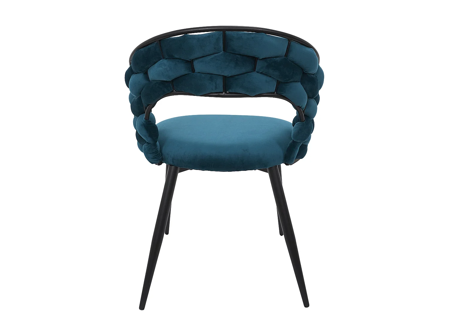 Chaise Sawyer Bleu Canard - Lot De 2 Bleu, Noir