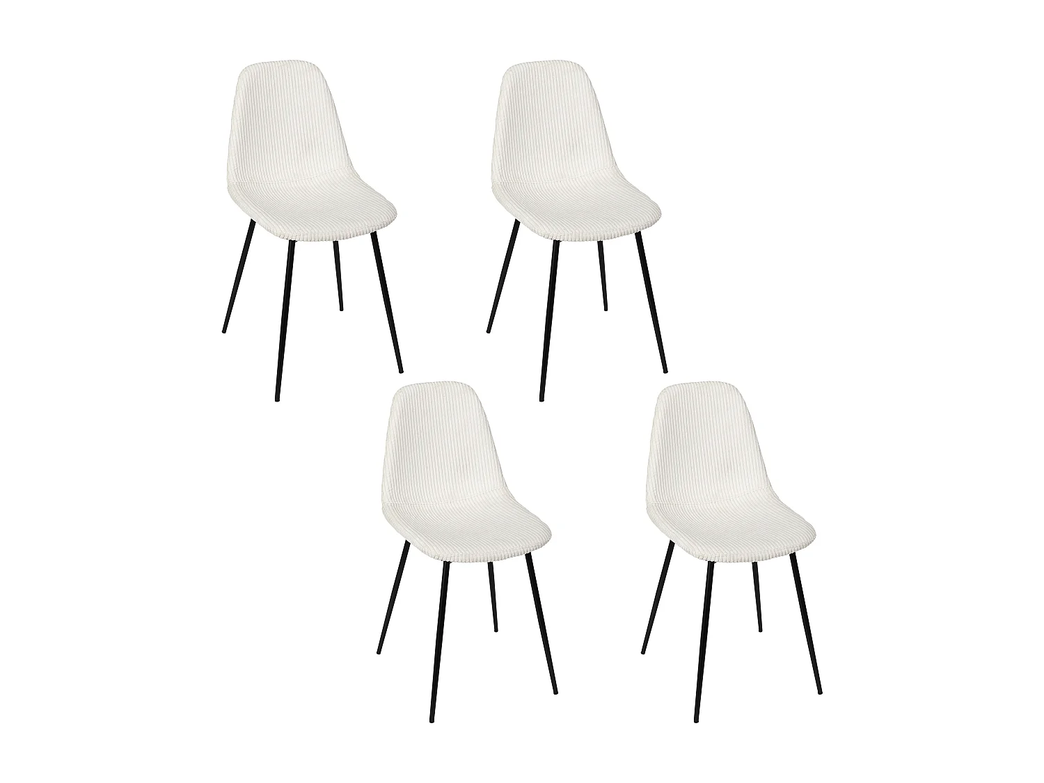 Chaise Cotele Scott Beige - Lot De 4 Beige