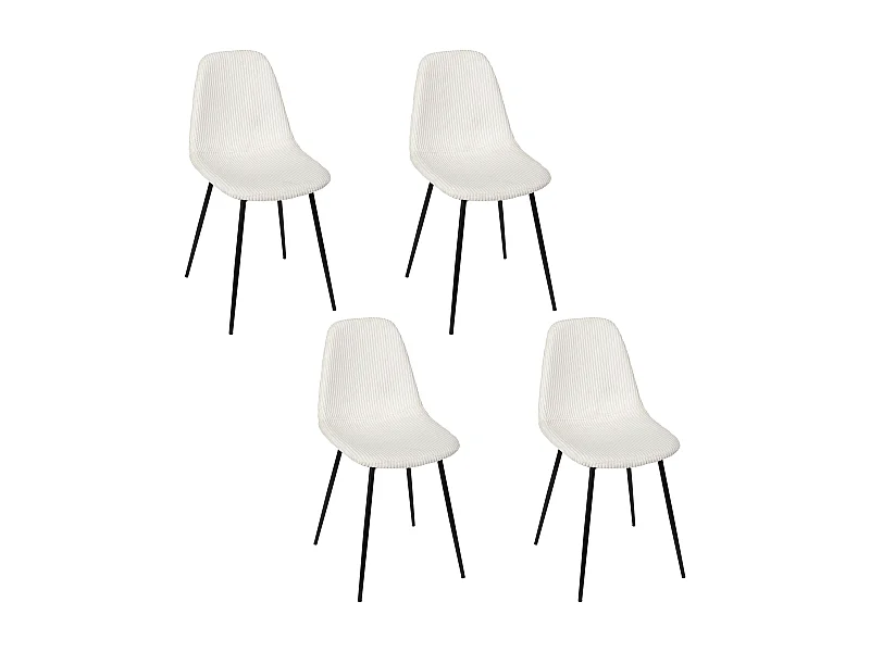 Chaise Cotele Scott Beige - Lot De 4 Beige