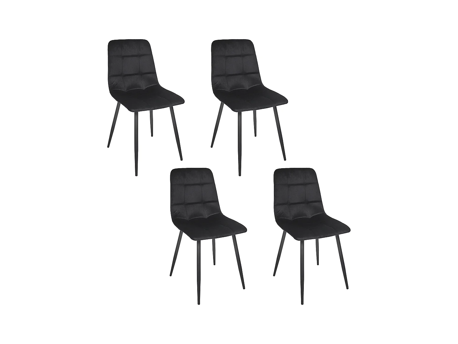 Chaise Mateo Noir - Lot De 4 Noir