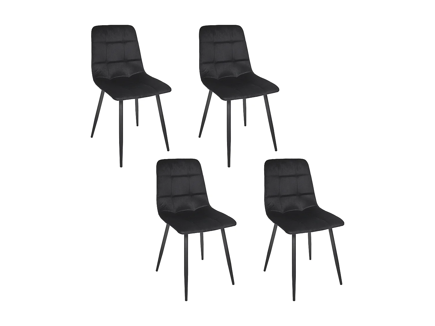 Chaise Mateo Noir - Lot De 4 Noir
