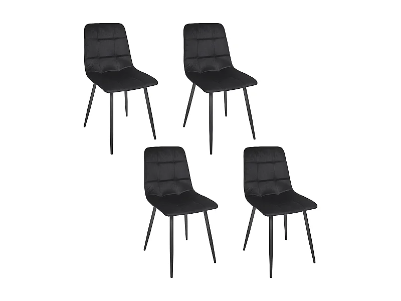 Chaise Mateo Noir - Lot De 4 Noir