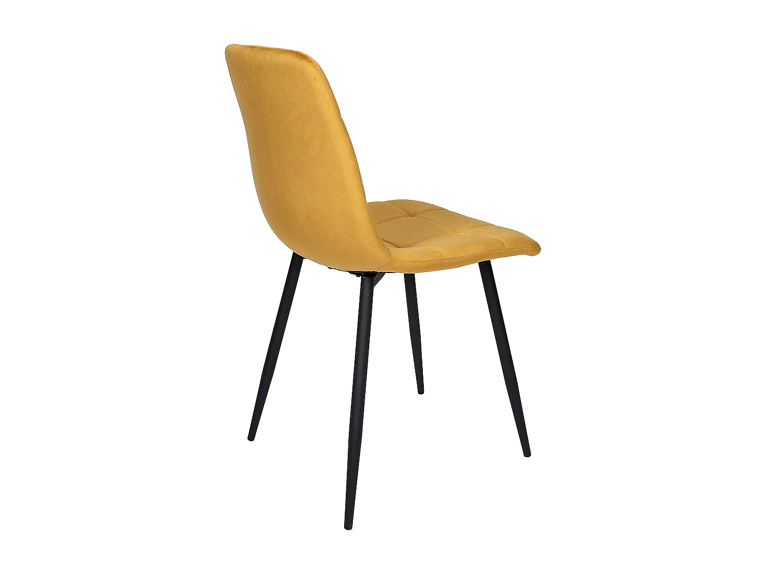 Chaise Mateo Jaune Moutarde - Lot De 4 Jaune, Noir