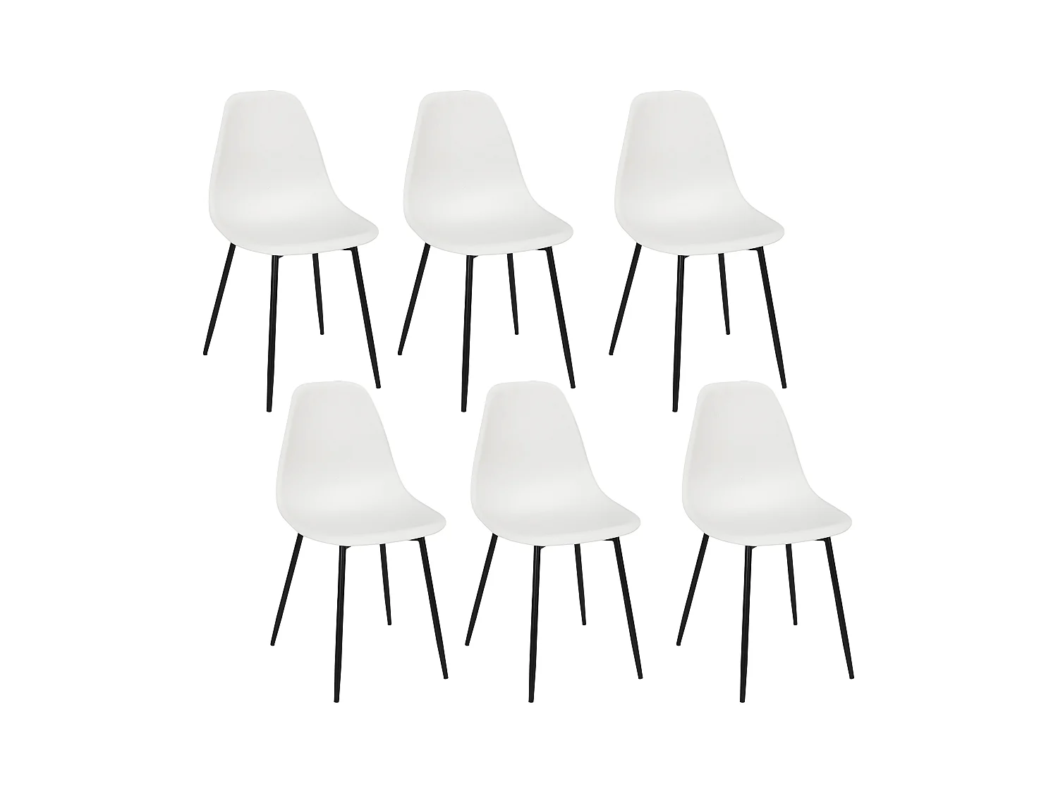 Chaise Gustav Blanc - Lot De 6 Blanc