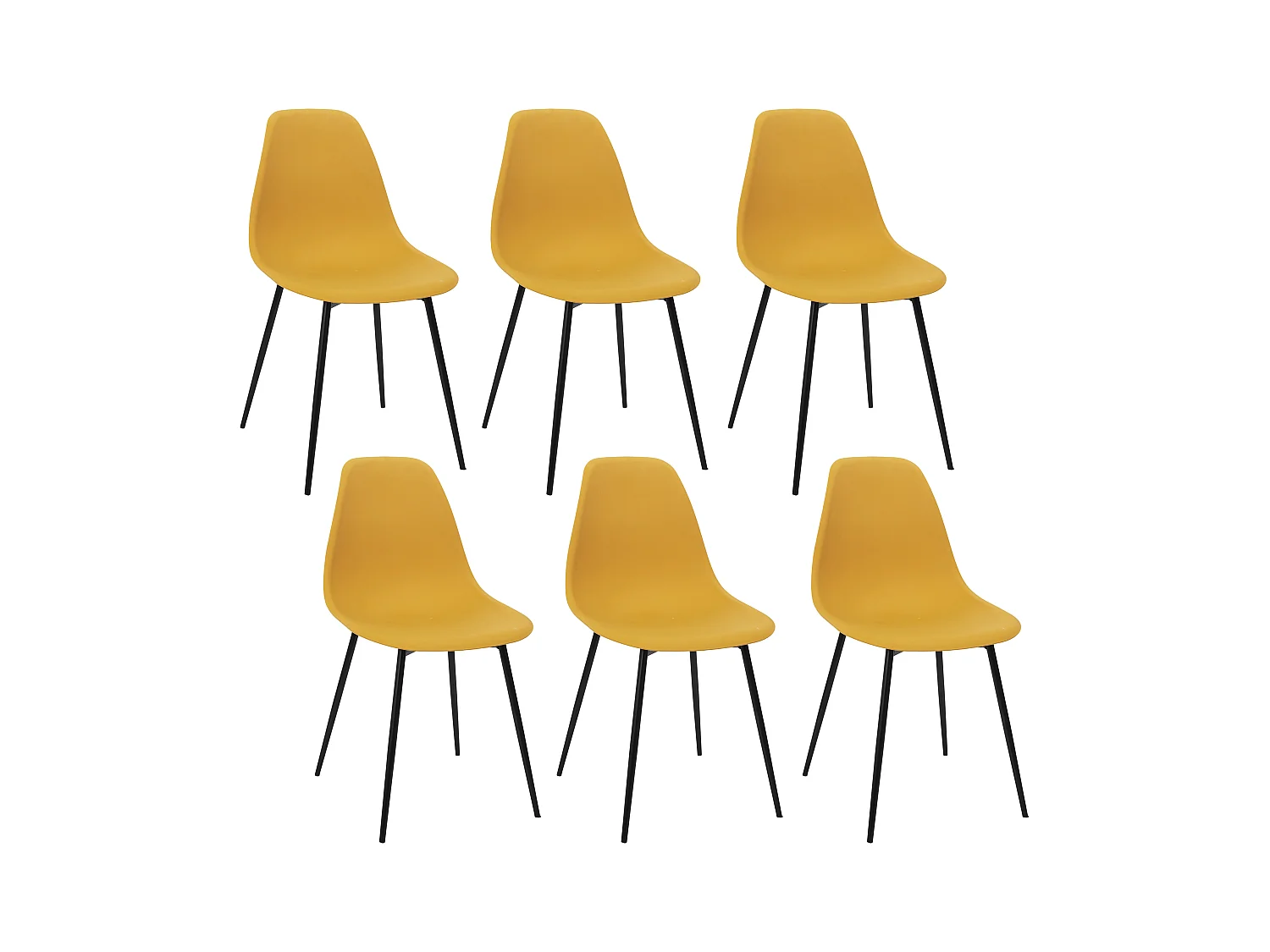 Chaise Gustav Jaune - Lot De 6 Jaune