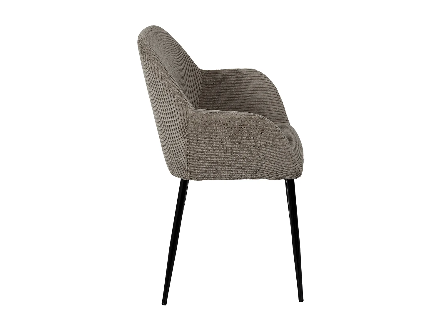 Fauteuil Cotele Scott Taupe - Lot De 2 Gris, Noir