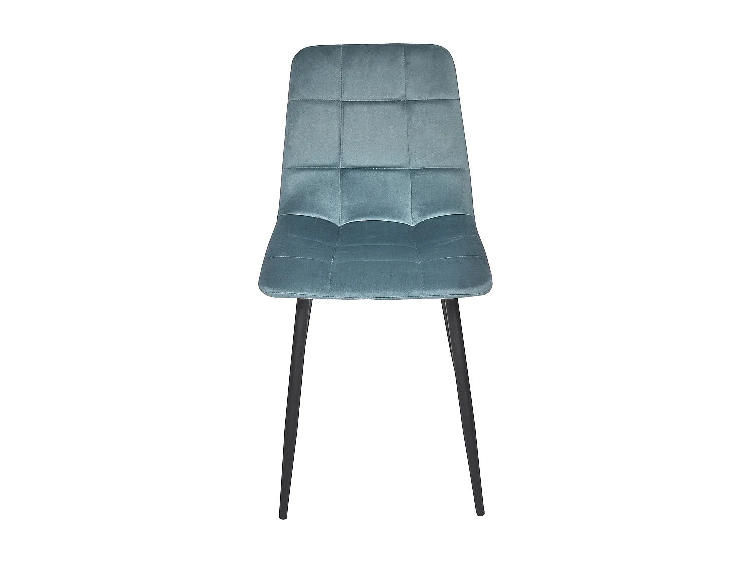 Chaise Mateo Bleu Canard - Lot De 4 Noir, Bleu
