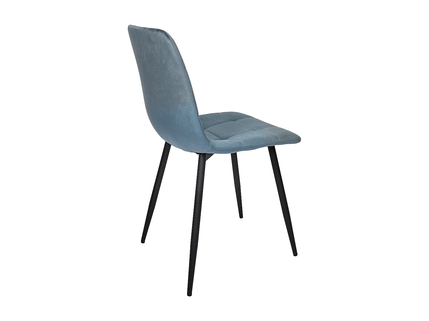 Chaise Mateo Bleu Canard - Lot De 4 Noir, Bleu