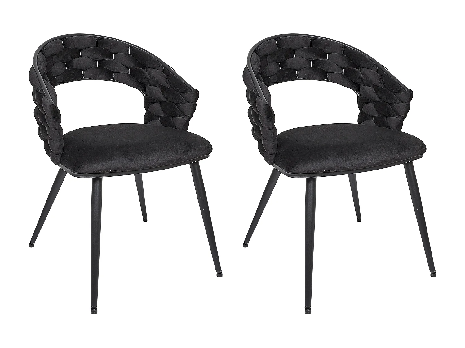 Chaise Sawyer Noir - Lot De 2 Noir