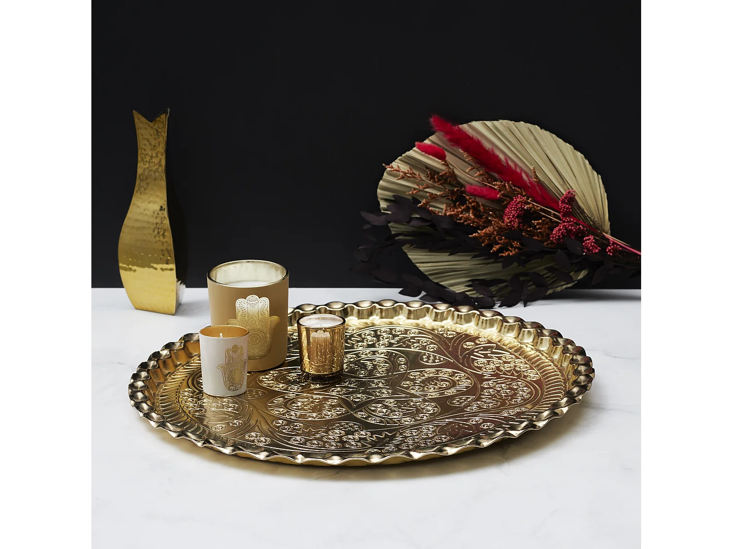 Plateau Metal Dore D47.5cm A1/m6 Or