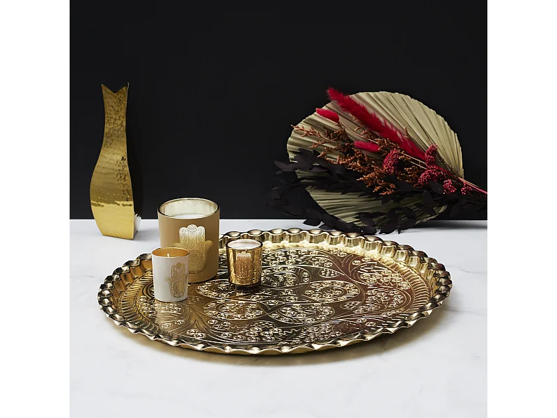 Plateau Metal Dore D47.5cm A1/m6 Or