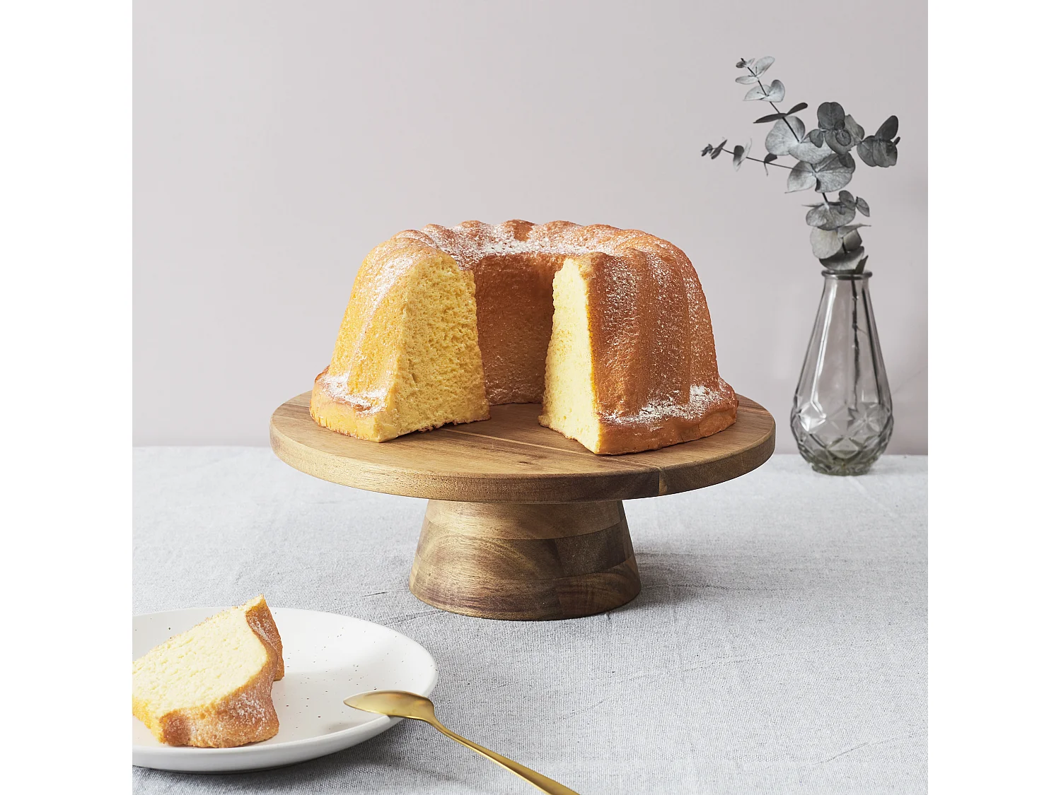 Presentoir A Gateau Acacia D28cm M6 Marron