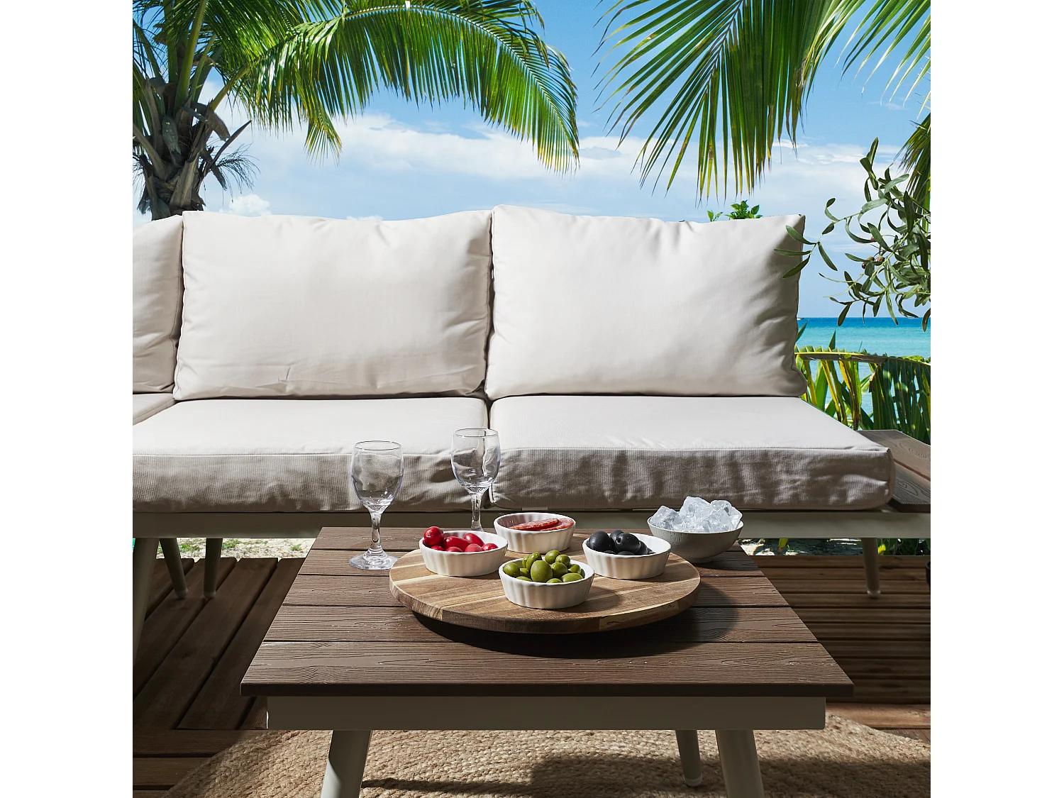 Plateau Tournant Acacia 35cm Marron