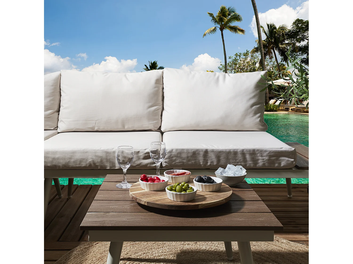 Plateau Tournant Acacia 35cm Marron