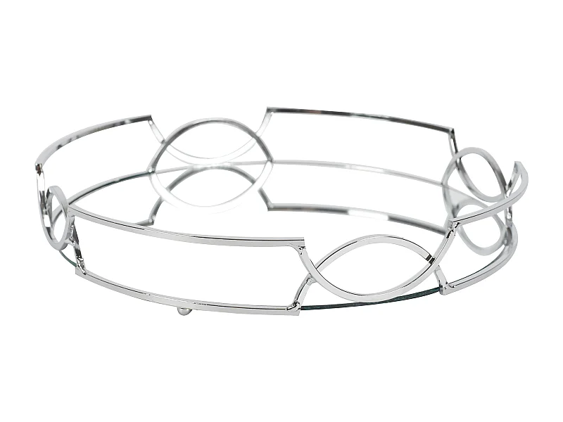 Plateau Miroir Argente D30cm A1/m6 Argent