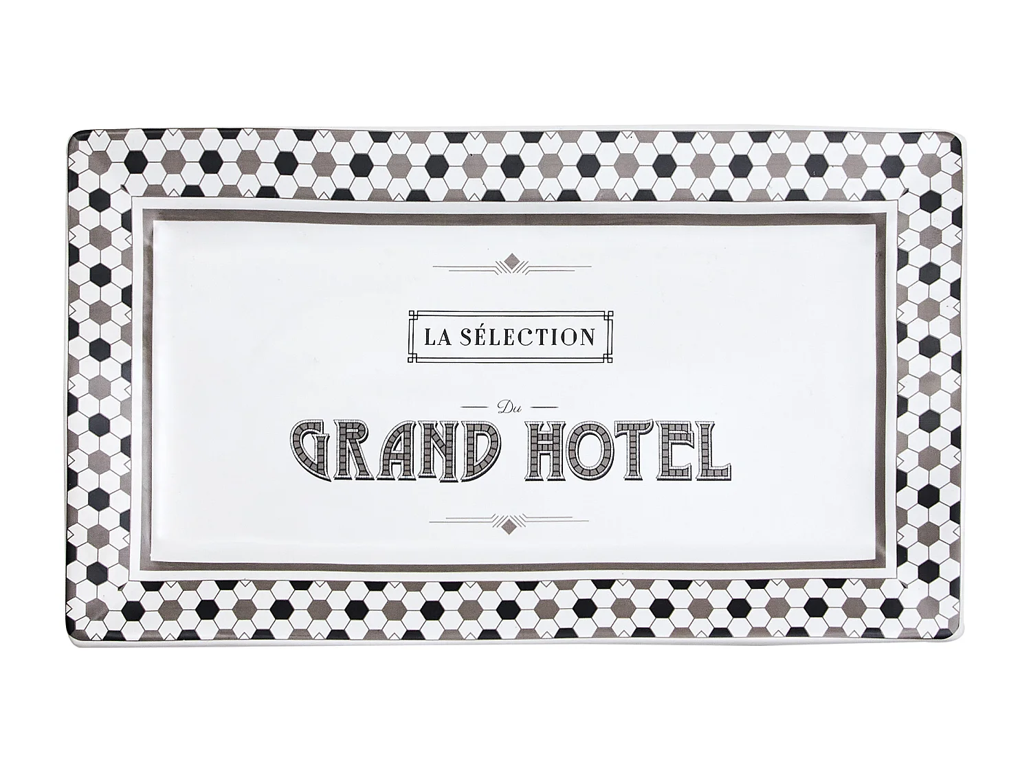 Plat Presentation Grand Hotel 20x35cm A1/m12 Blanc, Noir