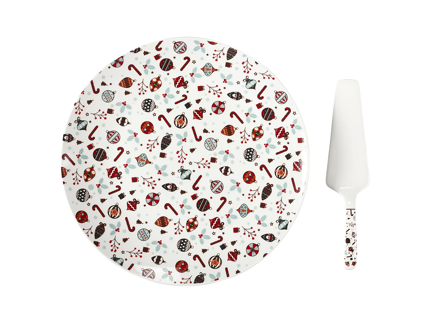 Plat Et Pele A Tarte Noel Multicolore