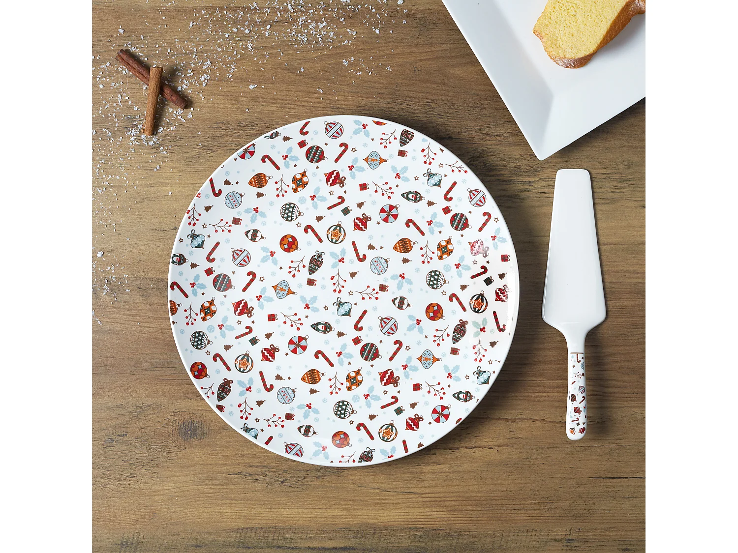 Plat Et Pele A Tarte Noel Multicolore