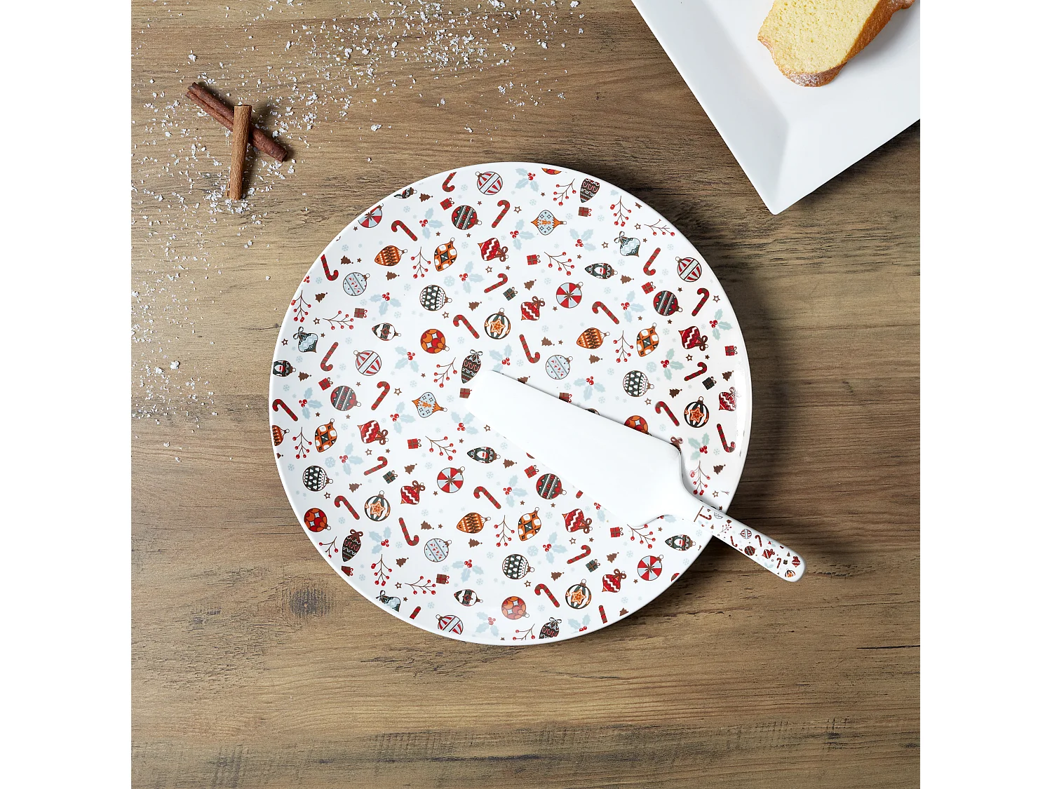 Plat Et Pele A Tarte Noel Multicolore