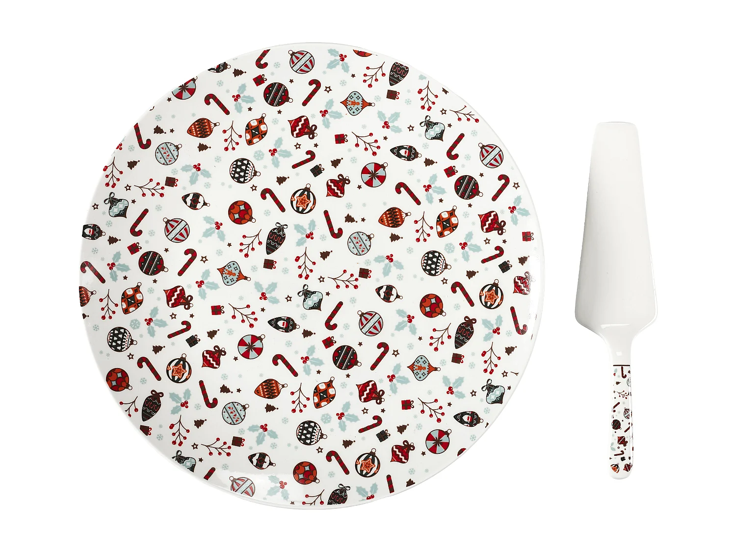 Plat Et Pele A Tarte Noel Multicolore