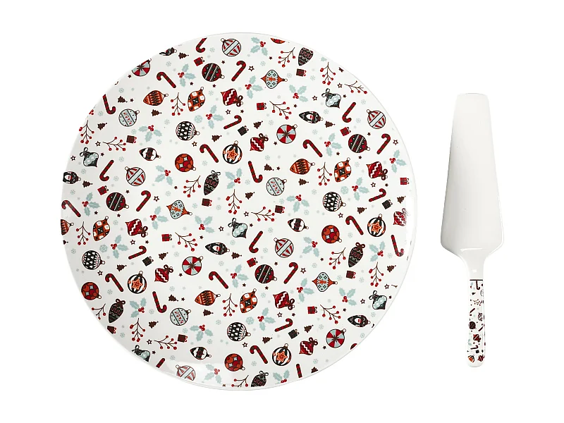 Plat Et Pele A Tarte Noel Multicolore