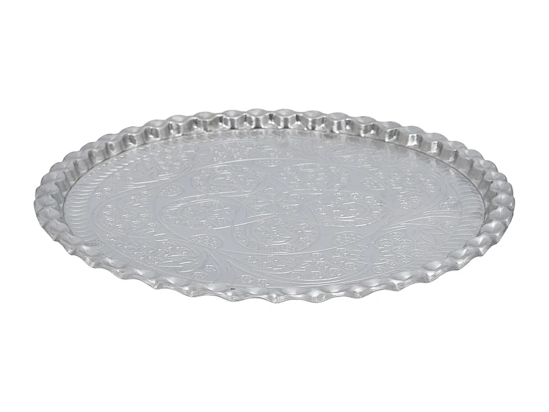 Plateau Metal Argente D47.5cm A1/m6 Argent