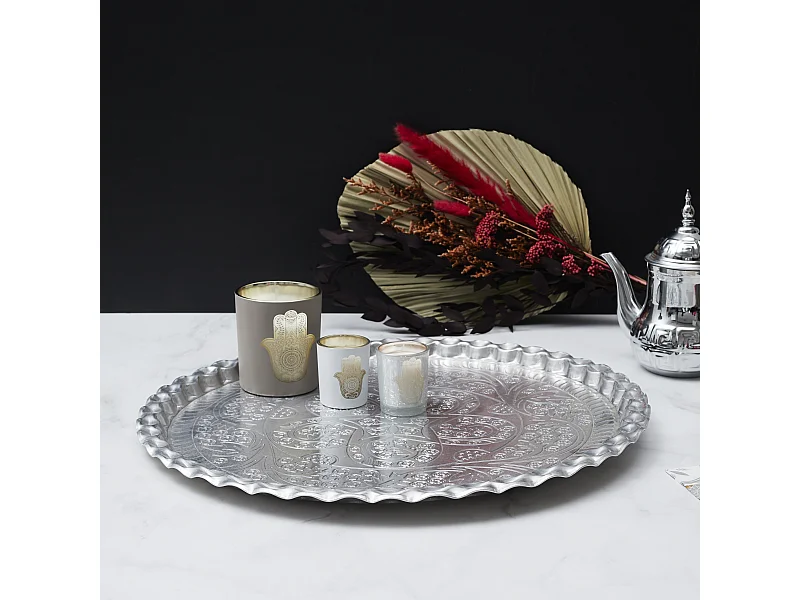 Plateau Metal Argente D47.5cm A1/m6 Argent