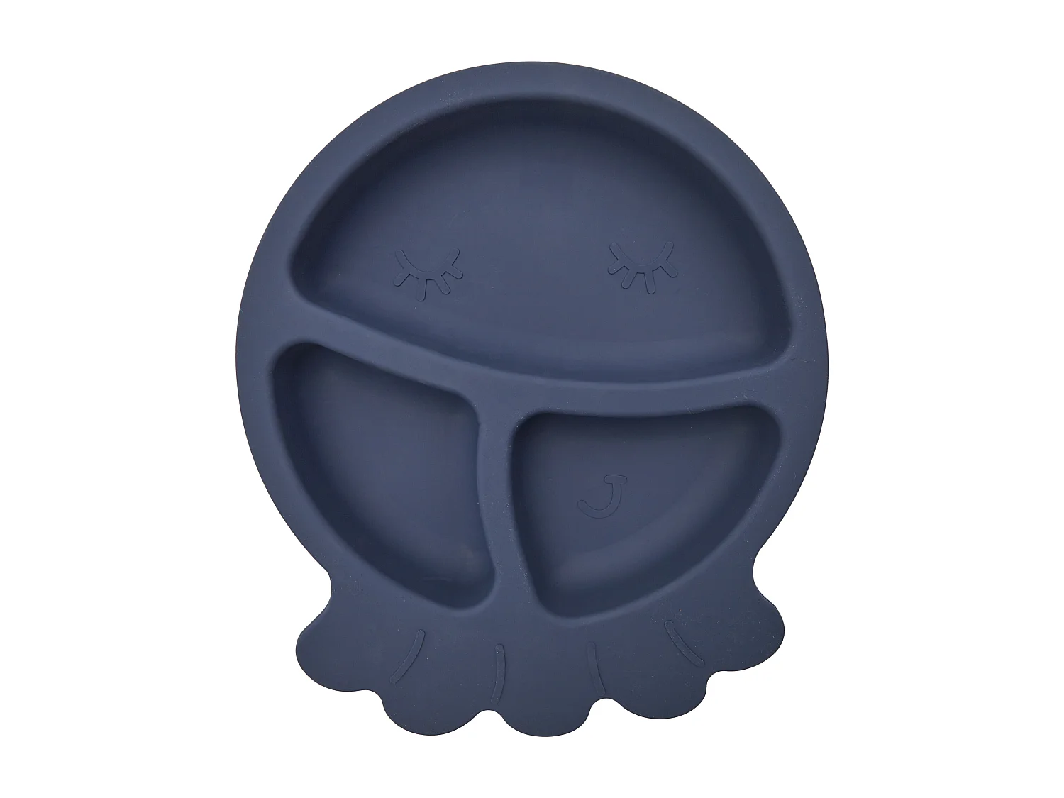 Assiette Silicone Pieuvre Bleu