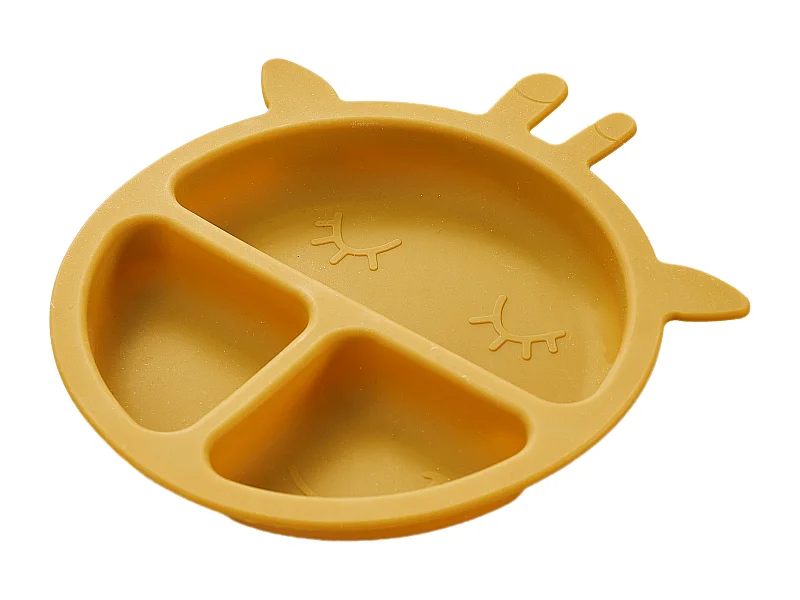 Assiette Silicone Girafe Jaune