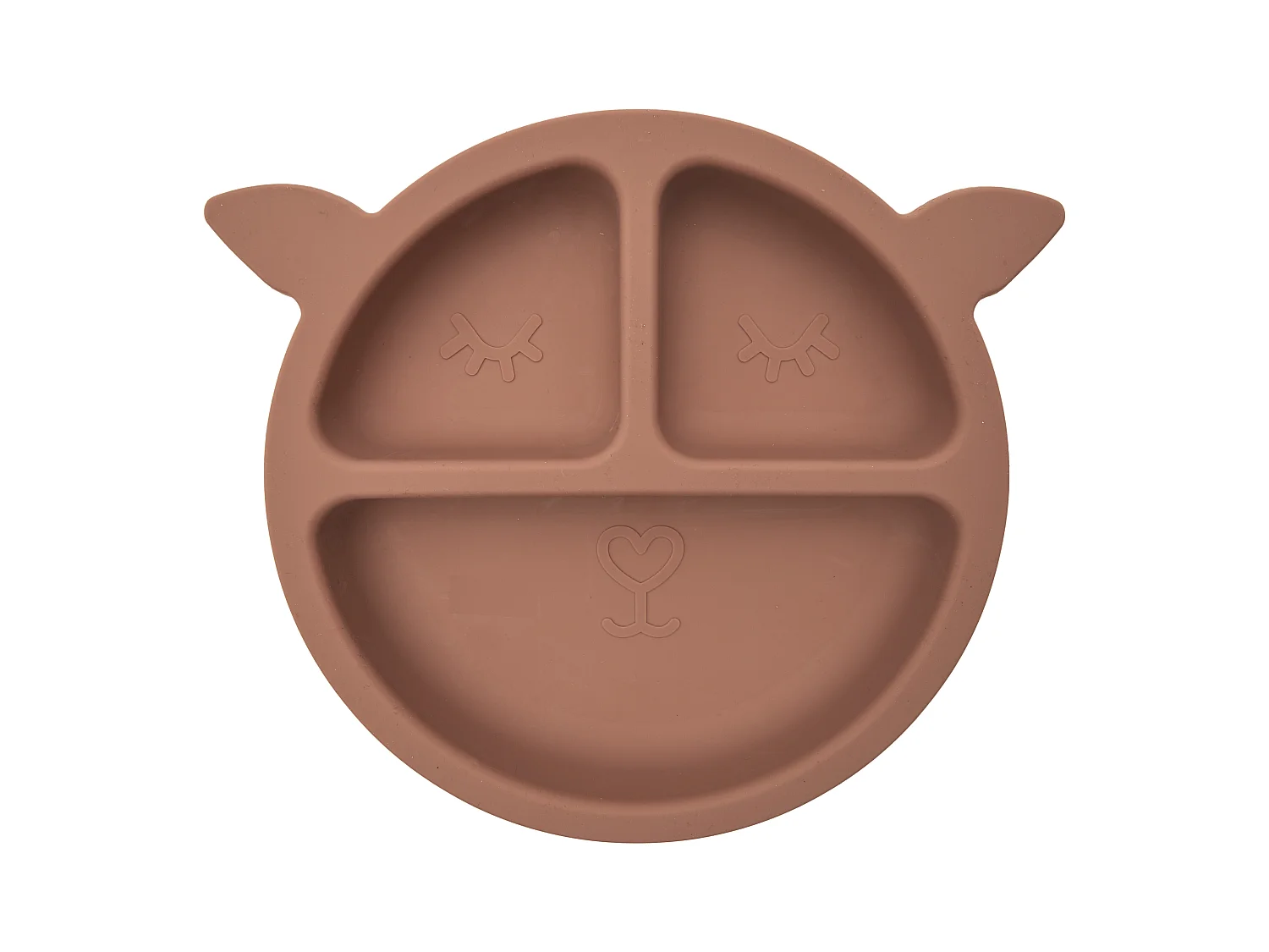 Assiette Silicone Biche Rose