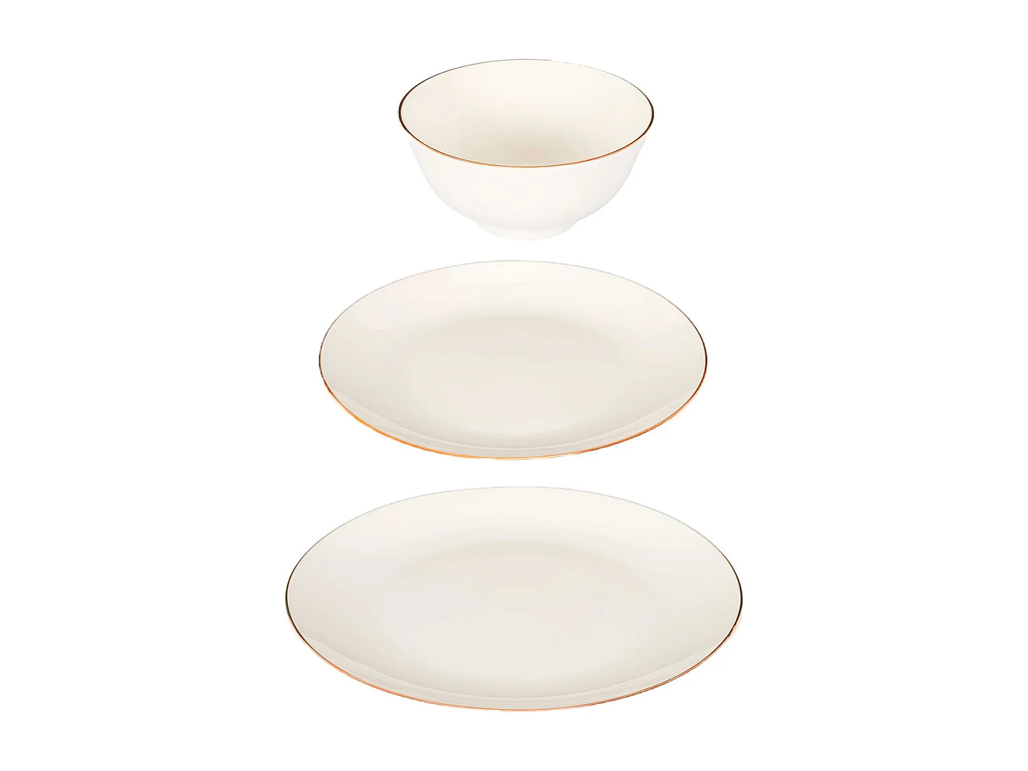 Service De Table Porcelaine 12pc Erina Blanc