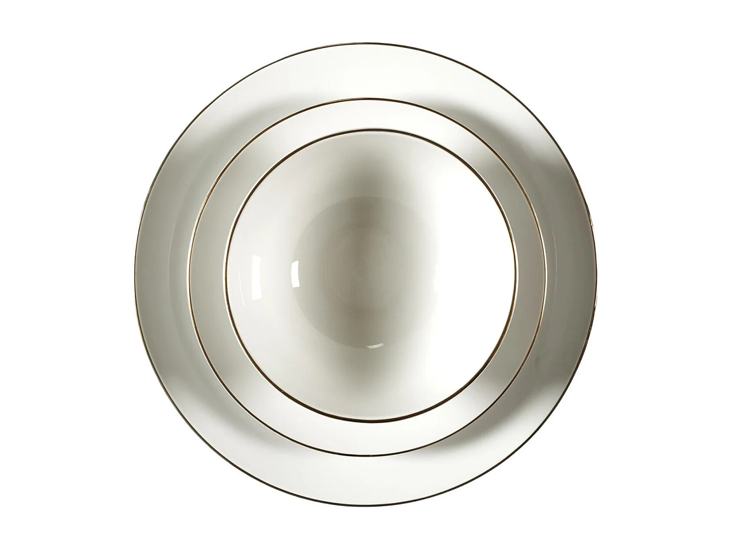 Service De Table Porcelaine 12pc Erina Blanc