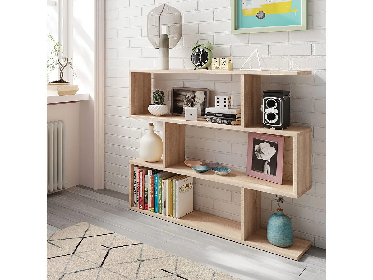 Libreria scaffale multiuso ROVERE con ripiani 110 X 25 X 97 cm salone studio camera - 301012F