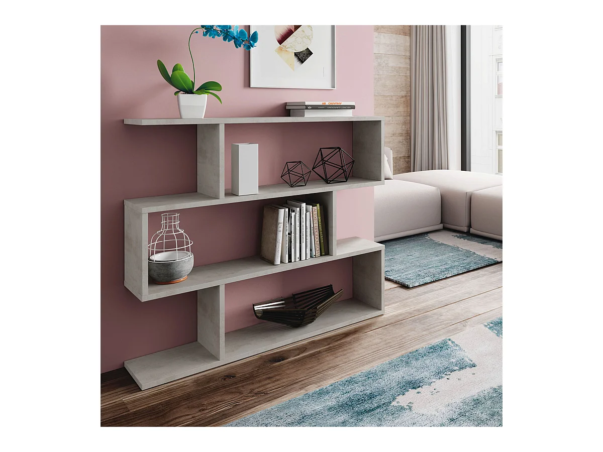 Libreria scaffale multiuso BIANCA con ripiani 110 X 25 X 97 cm salone studio camera - 301012L
