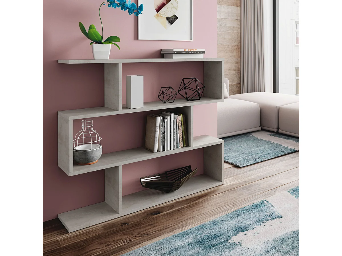 Libreria scaffale multiuso BIANCA con ripiani 110 X 25 X 97 cm salone studio camera - 301012L