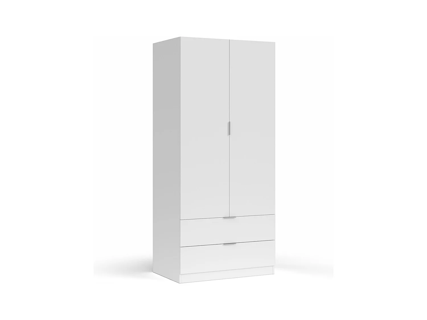 Armadio guardaroba asta appendiabiti 2 ante 2 cassettoni BIANCO 81 X 52 X 180 cm - LCX222O