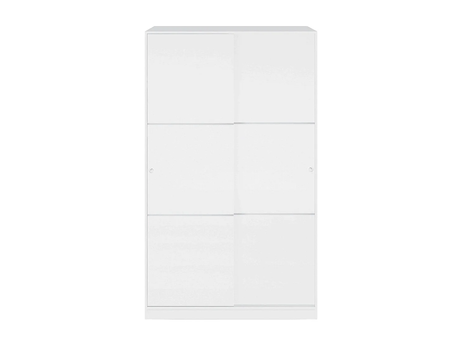 Armadio guardaroba asta appendiabiti 2 ante 5 ripiani BIANCO 120 X 50 X 200 cm - TOP020BO