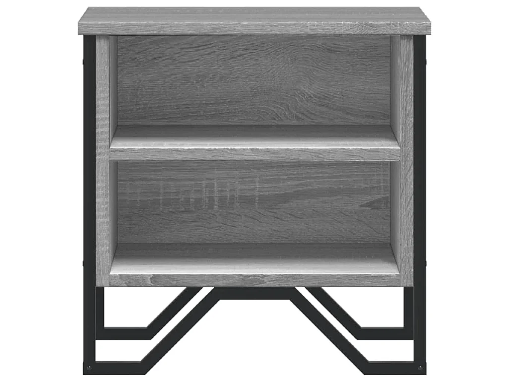 Szafka nocna Sonoma Grey z praktyczną przestrzenią magazynową z drewna inżynieryjnego o wymiarach 40x30x40 cm