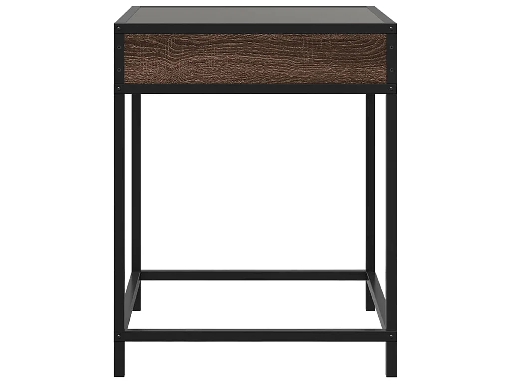 Comodino con LED Infinity Rovere Marrone 40x40x51 cm