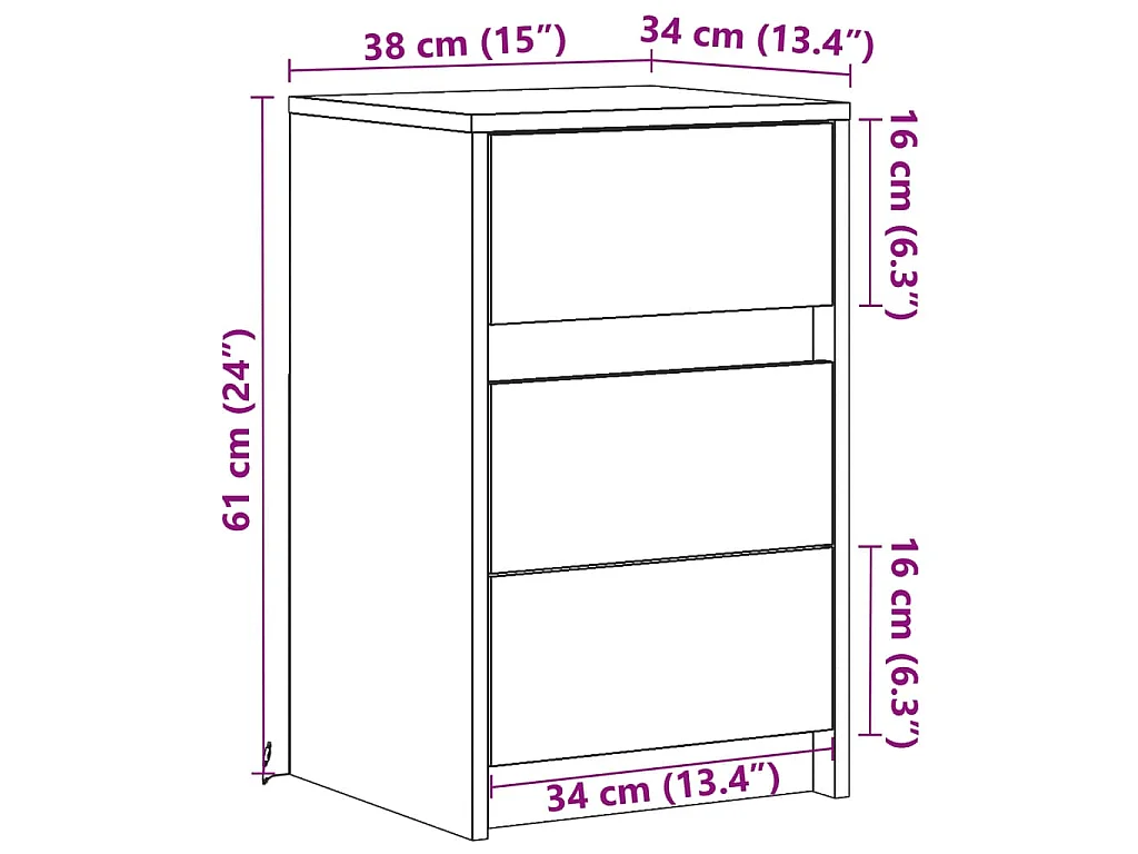 Czarny stolik nocny z szufladą i oświetleniem LED dla spersonalizowanego nastroju