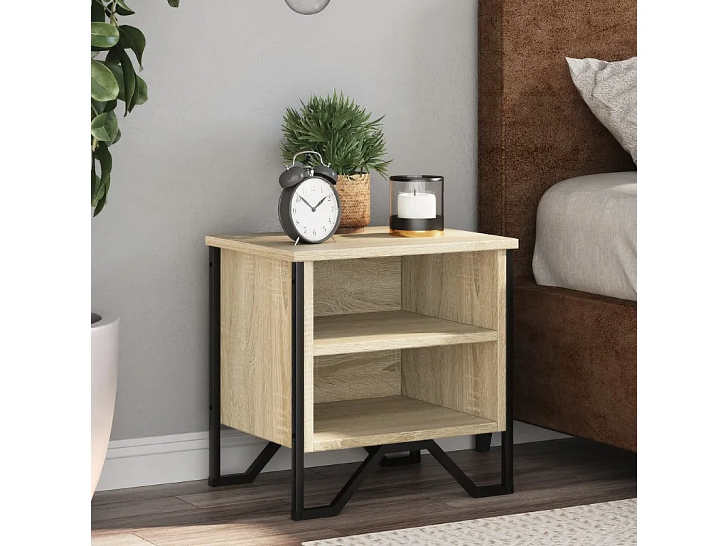 Tables de chevet 2pcs chêne sonoma 40x30x40cm bois d'ingénierie