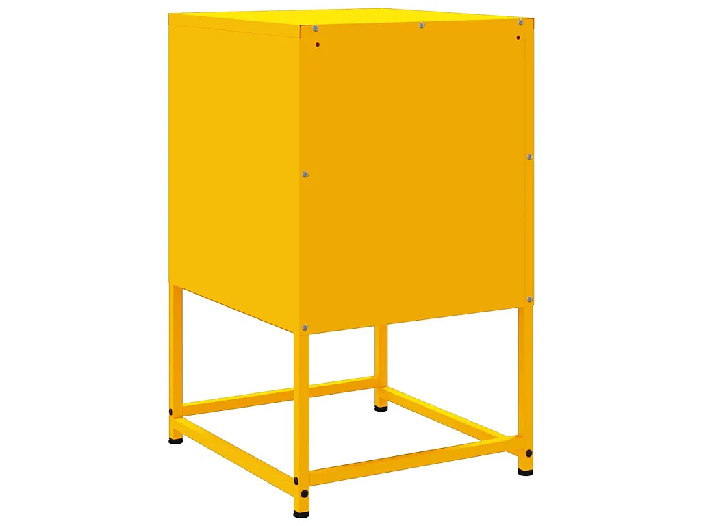 Tables de chevet 2 pcs jaune moutarde 36x39x60,5 cm acier