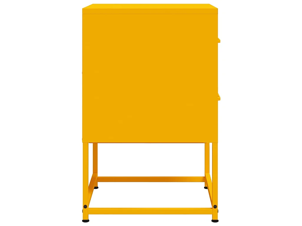 Tables de chevet 2 pcs jaune moutarde 36x39x60,5 cm acier