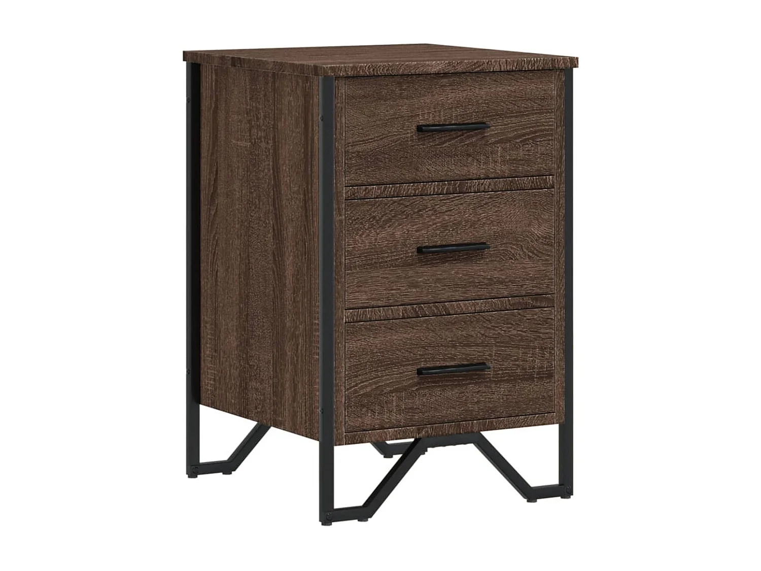 Table de chevet chêne marron 40x41x60 cm bois d'ingénierie