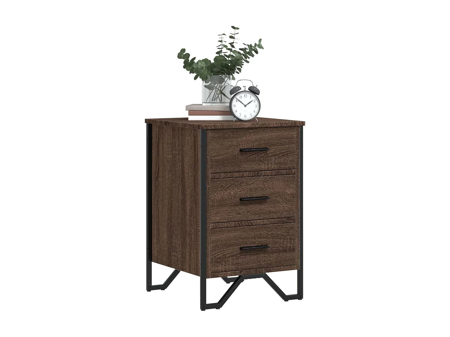 Nachttisch Braun Eichen-Optik 40x41x60 cm Holzwerkstoff