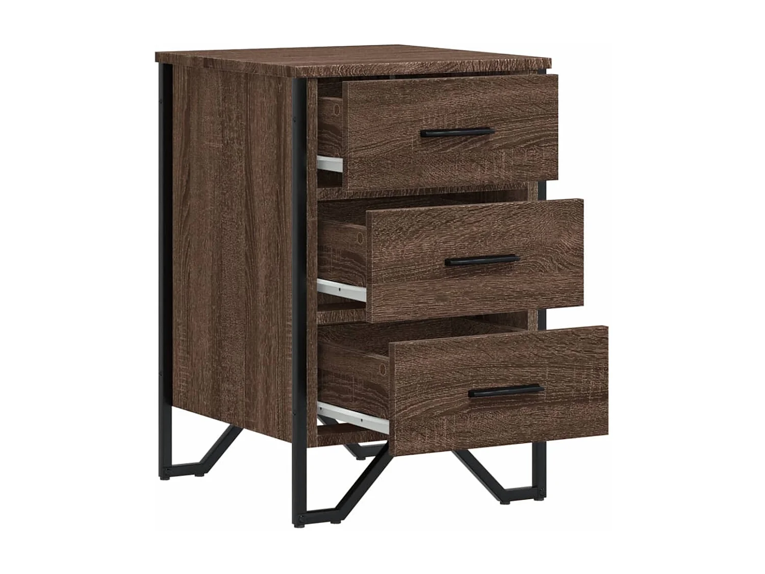 Nachttisch Braun Eichen-Optik 40x41x60 cm Holzwerkstoff