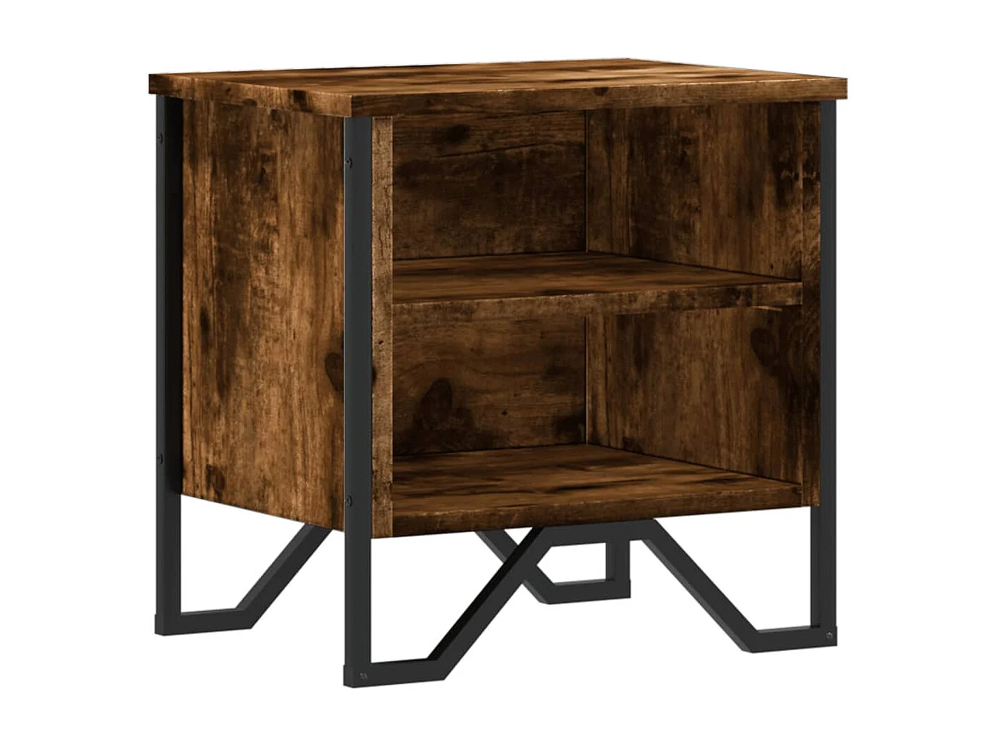 Comodino Rovere Fumo 40x30x40 cm in Truciolato