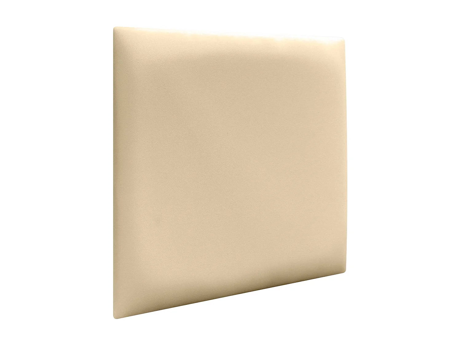 Lot de 1 panneau rembourré en similicuir écologique DHOME autocollant pour protection acoustique murale absorbante (Vanille, 60 x 60 cm, x1)