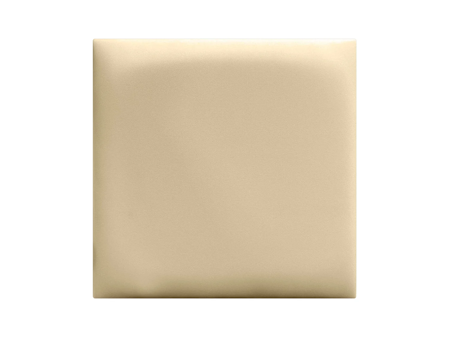 Lot de 8 panneaux rembourrés en similicuir écologique DHOME, pack autocollant pour protection acoustique murale absorbante (Vanille, 50 x 50 cm, x8)